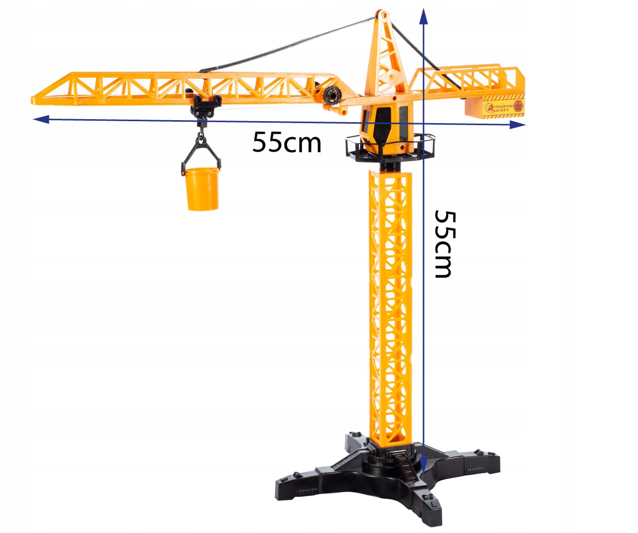 Macara cu Telecomanda idealStore Building Machine, rotatie 360, Functie de Ridicare si Coborare, Macara Mobila si Extensibila, Carlig, Cabina cu rotatie, cu accesorii de constructie incluse