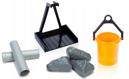 Macara cu Telecomanda idealStore Building Machine, rotatie 360, Functie de Ridicare si Coborare, Macara Mobila si Extensibila, Carlig, Cabina cu rotatie, cu accesorii de constructie incluse