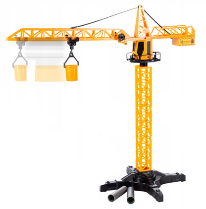 Macara cu Telecomanda idealStore Building Machine, rotatie 360, Functie de Ridicare si Coborare, Macara Mobila si Extensibila, Carlig, Cabina cu rotatie, cu accesorii de constructie incluse