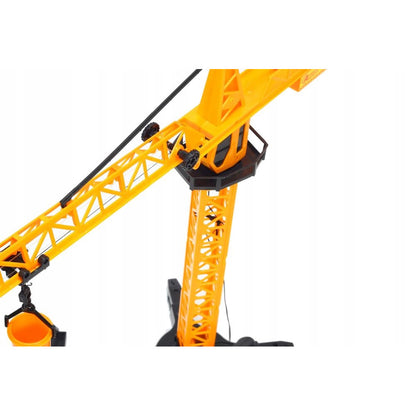 Macara cu Telecomanda idealStore Building Machine, rotatie 360, Functie de Ridicare si Coborare, Macara Mobila si Extensibila, Carlig, Cabina cu rotatie, cu accesorii de constructie incluse