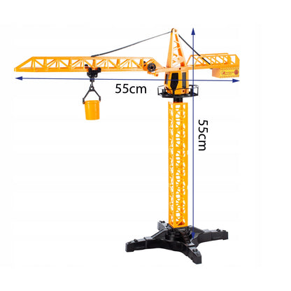 Macara cu Telecomanda idealStore Building Machine, rotatie 360, Functie de Ridicare si Coborare, Macara Mobila si Extensibila, Carlig, Cabina cu rotatie, cu accesorii de constructie incluse