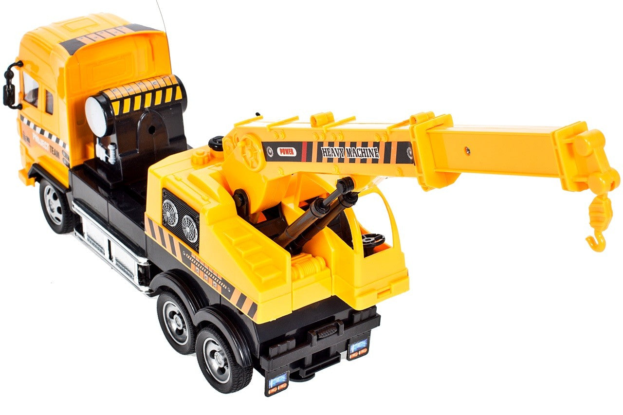 Macara interactiva cu telecomanda idealSTORE, Dimensiuni 25 x 8 x 15 cm, Control la distanta, 4 Canale, Viraj stanga/dreapta, Mers inainte/inapoi, Cabina se roteste manual 360 de grade