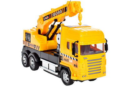 Macara interactiva cu telecomanda idealSTORE, Dimensiuni 25 x 8 x 15 cm, Control la distanta, 4 Canale, Viraj stanga/dreapta, Mers inainte/inapoi, Cabina se roteste manual 360 de grade