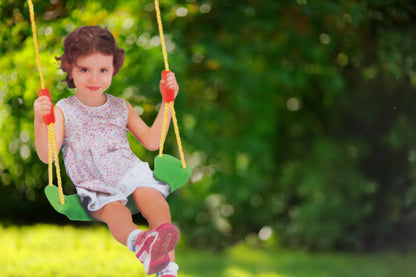 Leagan Stil Bancuta Cool Swing idealStore Verde, Scaun Confortabil, Franghii Rezistente, Inaltime Reglabila, Aspect Atractiv Culori Vii