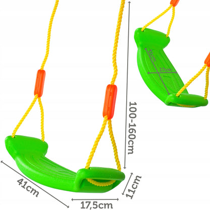 Leagan Stil Bancuta Cool Swing idealStore Verde, Scaun Confortabil, Franghii Rezistente, Inaltime Reglabila, Aspect Atractiv Culori Vii