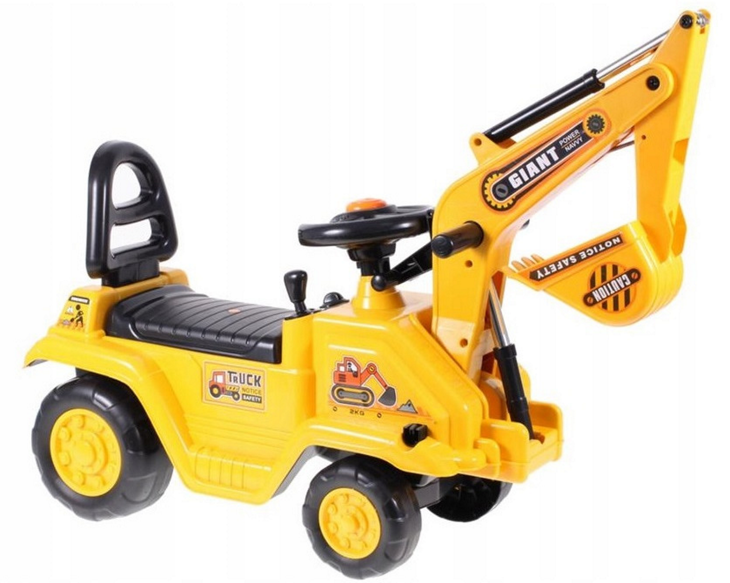 Masinuta Interactiva 3 in 1 idealSTORE FIRE CONSTRUCT, Echipata cu functie de Excavator si Olita, Accesorizata cu Volan si Manete pentru a spori jocul de rol