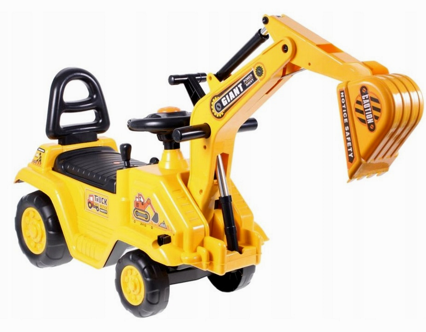 Masinuta Interactiva 3 in 1 idealSTORE FIRE CONSTRUCT, Echipata cu functie de Excavator si Olita, Accesorizata cu Volan si Manete pentru a spori jocul de rol