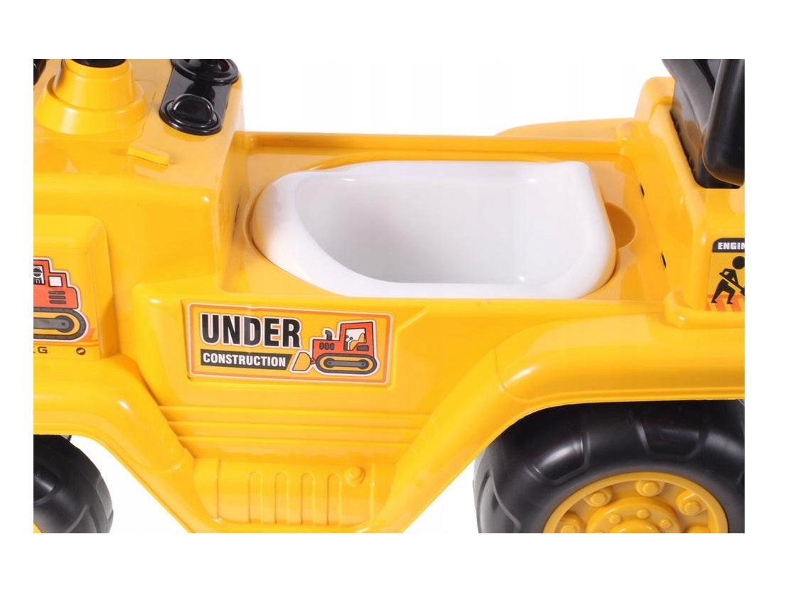 Masinuta Interactiva 3 in 1 idealSTORE FIRE CONSTRUCT, Echipata cu functie de Excavator si Olita, Accesorizata cu Volan si Manete pentru a spori jocul de rol