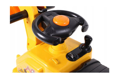 Masinuta Interactiva 3 in 1 idealSTORE FIRE CONSTRUCT, Echipata cu functie de Excavator si Olita, Accesorizata cu Volan si Manete pentru a spori jocul de rol