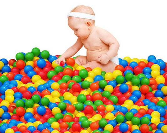 Set de bile colorate pentru piscina uscata, PLAY BALLS, 100 bile, multicolore
