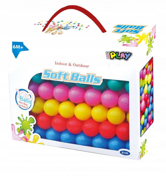 Set de bile colorate pentru piscina uscata, PLAY BALLS, 100 bile, multicolore
