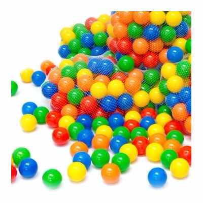 Set bile colorate din plastic pentru loc de joaca, 100 bucati, 6CM