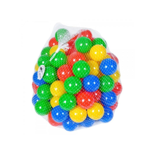 Set bile colorate din plastic pentru loc de joaca, 100 bucati, 6CM