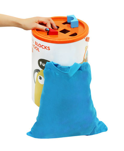 Puzzle Interactiv IDL Cube Words cu Diverse Forme, 100 Cuburi de diverse forme si culori, Ajuta la dezvoltarea creativitatii si coordonarii Mana-Ochi pentru copii, Material : Lemn, Culoare : Multicolor