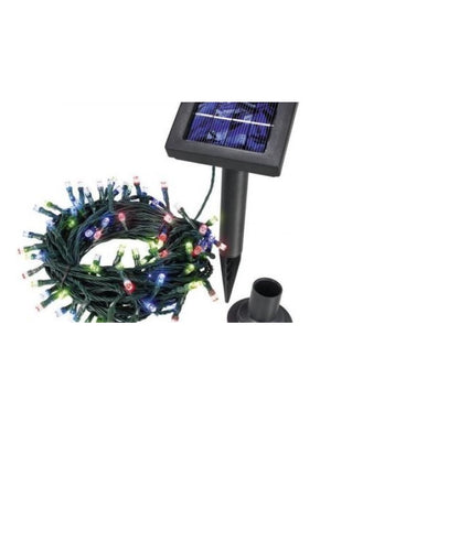 Instalatie IDL cu panou solar, 100 led-uri cu lumina multicolora pentru a creea un mediu ambiental calduros si primitor, Controler exterior cu 8 functii si Grad de protectie IP44