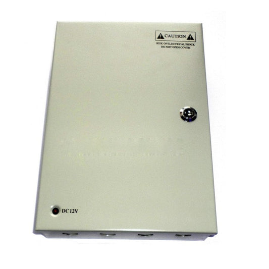 Sursa profesionala IDL de alimentare in cutie de tabla, 12V-20A, Dimensiuni 315 x 215 x 65 mm, Putere 240 W, Permite alimentarea a 18 camere de supraveghere, Culoare Metalica