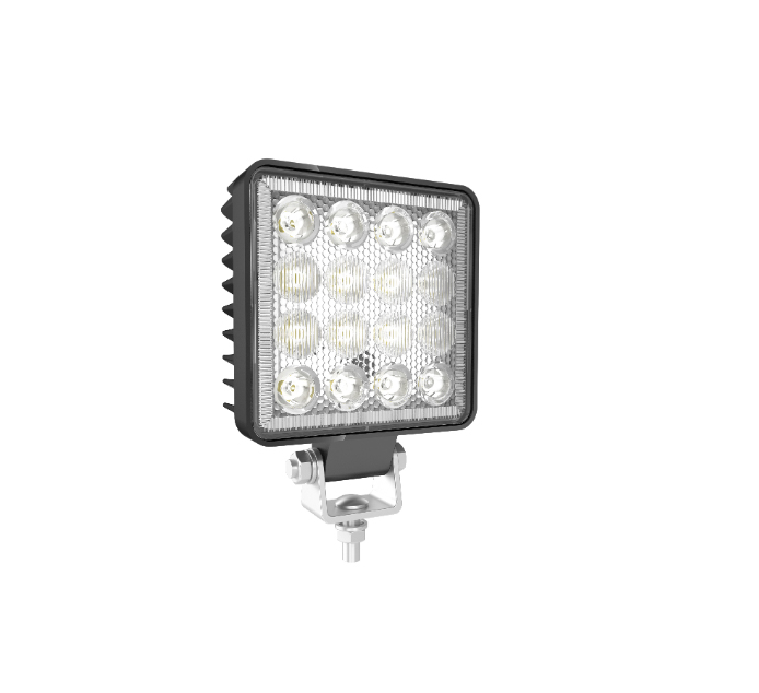 Proiector LED idealSTORE, Putere 48W, Rezistenta la apa IP67, Numar LED-URI 16 x 3W, 12V-24V (9-36V), Unghi lumina combo