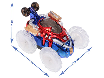 Masinuta Cu Telecomanda si Acrobatii Twister 2018, Manevrabilitate Ridicata, Cauciucuri Rezistente, Telecomanda Usor de Folosit, LED-uri incorporate, Culoare : Albastra