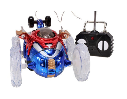 Masinuta Cu Telecomanda si Acrobatii Twister 2018, Manevrabilitate Ridicata, Cauciucuri Rezistente, Telecomanda Usor de Folosit, LED-uri incorporate, Culoare : Albastra