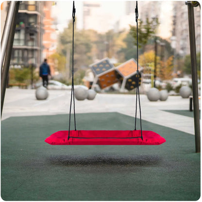 Leagan tip cuib pentru copii dreptunghiular XXL 110 x 70 cm 150 kg Neo-Sport Rosu