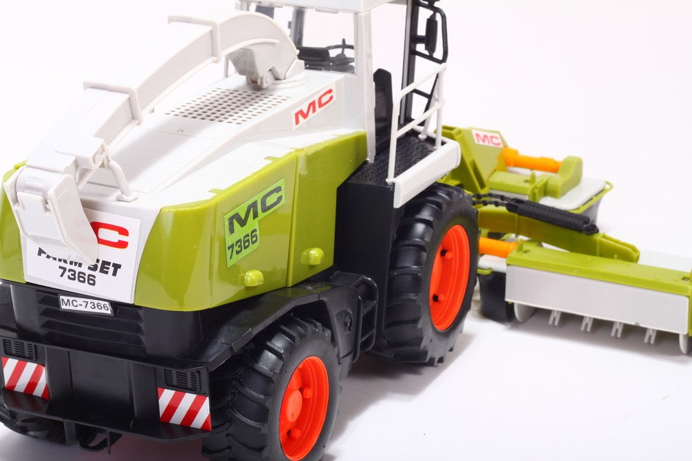 Combina tripla de recoltat idealStore MC Recolt Farm cu 3 brate, 44 cm, alb si verde