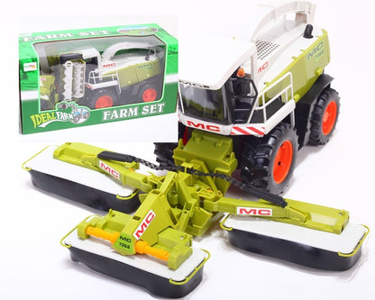 Combina tripla de recoltat idealStore MC Recolt Farm cu 3 brate, 44 cm, alb si verde