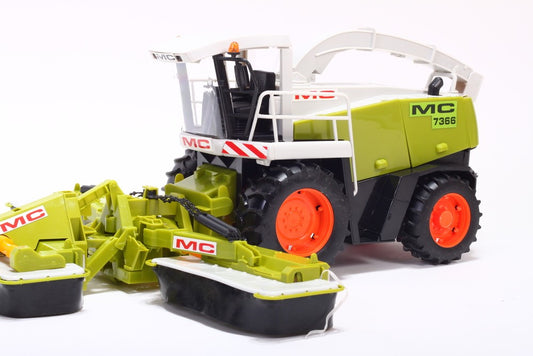 Combina tripla de recoltat idealStore MC Recolt Farm cu 3 brate, 44 cm, alb si verde