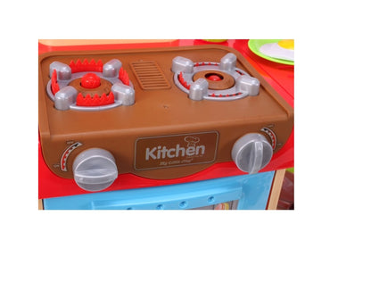 Bucatarie MULTIFUNCTIONALA Little Chef, 72 cm inaltime, Dotata cu accesorii simbolice, Cuptor pentru gatit, Masina de spalat vase, Lumini si sunete pentru dezvoltarea abilitatilor de gatire a micutilor, Multicolora