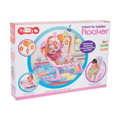 Balansoar si Scaun 3 in 1 'The Sleepy Bunny', cu Vibratii Calmante, Spatar Reglabil in Doua Trepte, Bara Detasabila cu Jucarii, Centuri de Siguranta, 0-18Kg