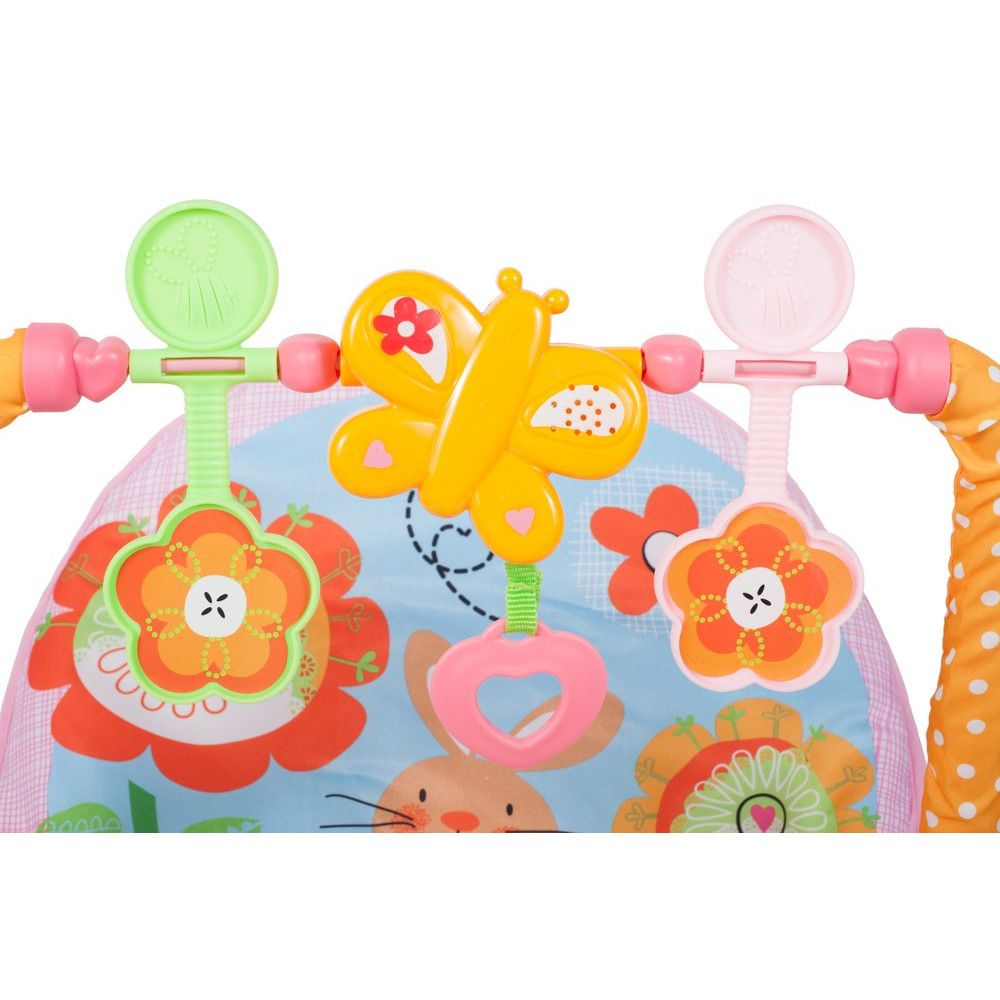 Balansoar si Scaun 3 in 1 'The Sleepy Bunny', cu Vibratii Calmante, Spatar Reglabil in Doua Trepte, Bara Detasabila cu Jucarii, Centuri de Siguranta, 0-18Kg