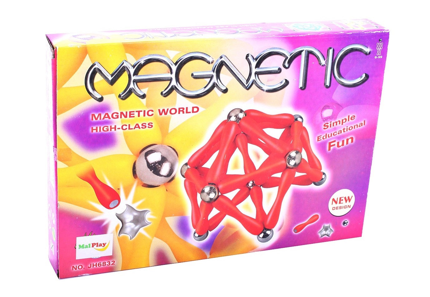 Set de Constructie IDL, MAGICAL MAGNETS cu 84 piese MAGNETICE, Posibilitatea de a crea Forumule chimice, fizice si matematice datorita articulatiei magnetice, Dezvolta IMAGINATIA, CONCENTRAREA, ABILITATILE MANUALE si sporeste GANDIREA SPATIALA