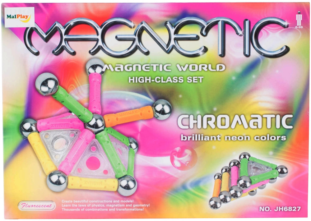 Puzzle idealStore Magnetic, Multicolor, Stimulativ, Compus din 84 piese, Dezvolta Abilitatile Manuale, Gandirea Spatiala