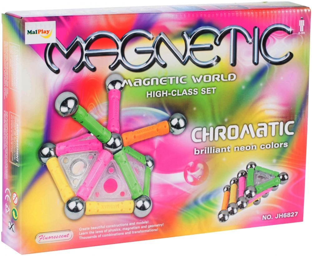 Puzzle idealStore Magnetic, Multicolor, Stimulativ, Compus din 84 piese, Dezvolta Abilitatile Manuale, Gandirea Spatiala