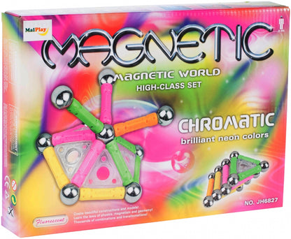 Puzzle idealStore Magnetic, Multicolor, Stimulativ, Compus din 84 piese, Dezvolta Abilitatile Manuale, Gandirea Spatiala