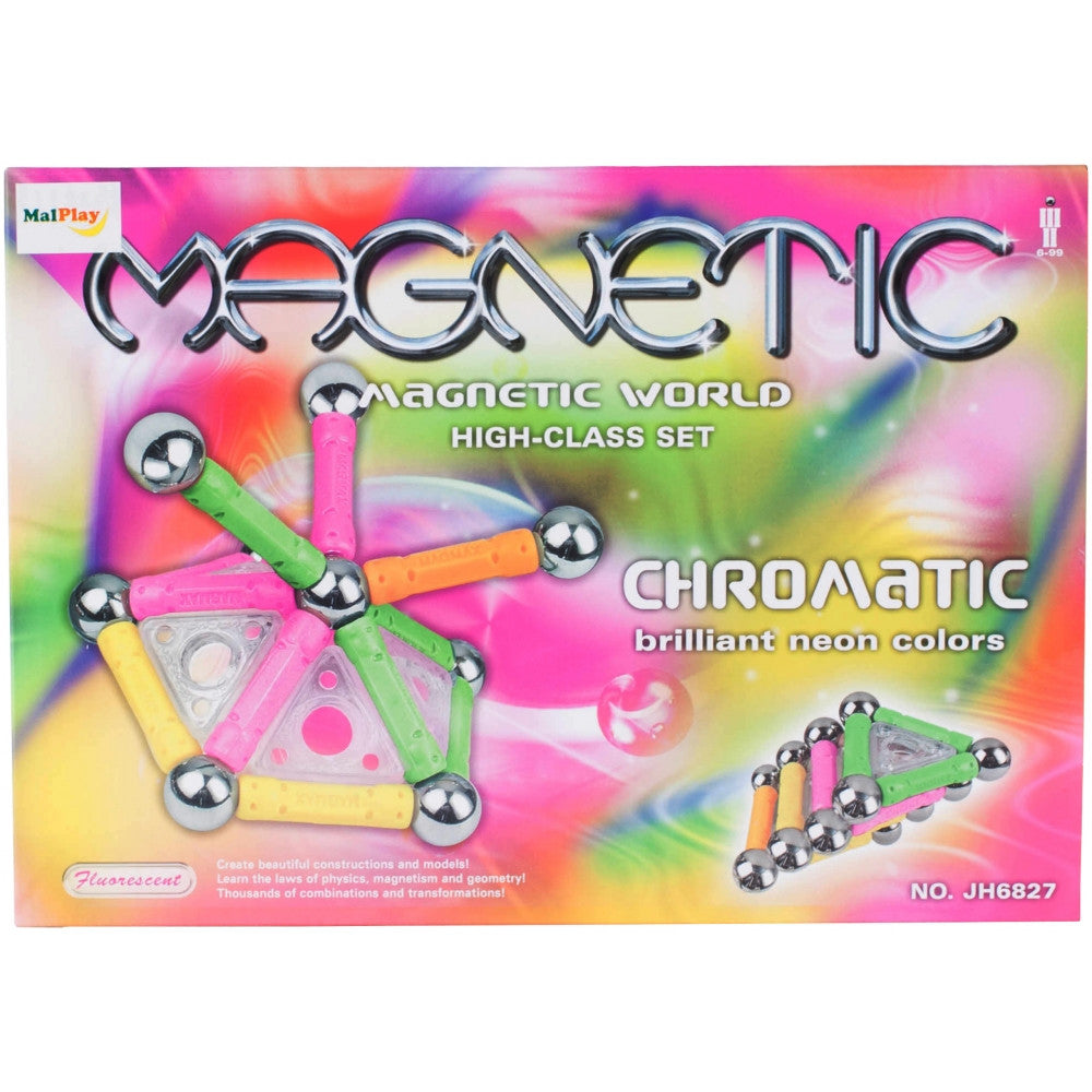Puzzle idealStore Magnetic, Multicolor, Stimulativ, Compus din 84 piese, Dezvolta Abilitatile Manuale, Gandirea Spatiala