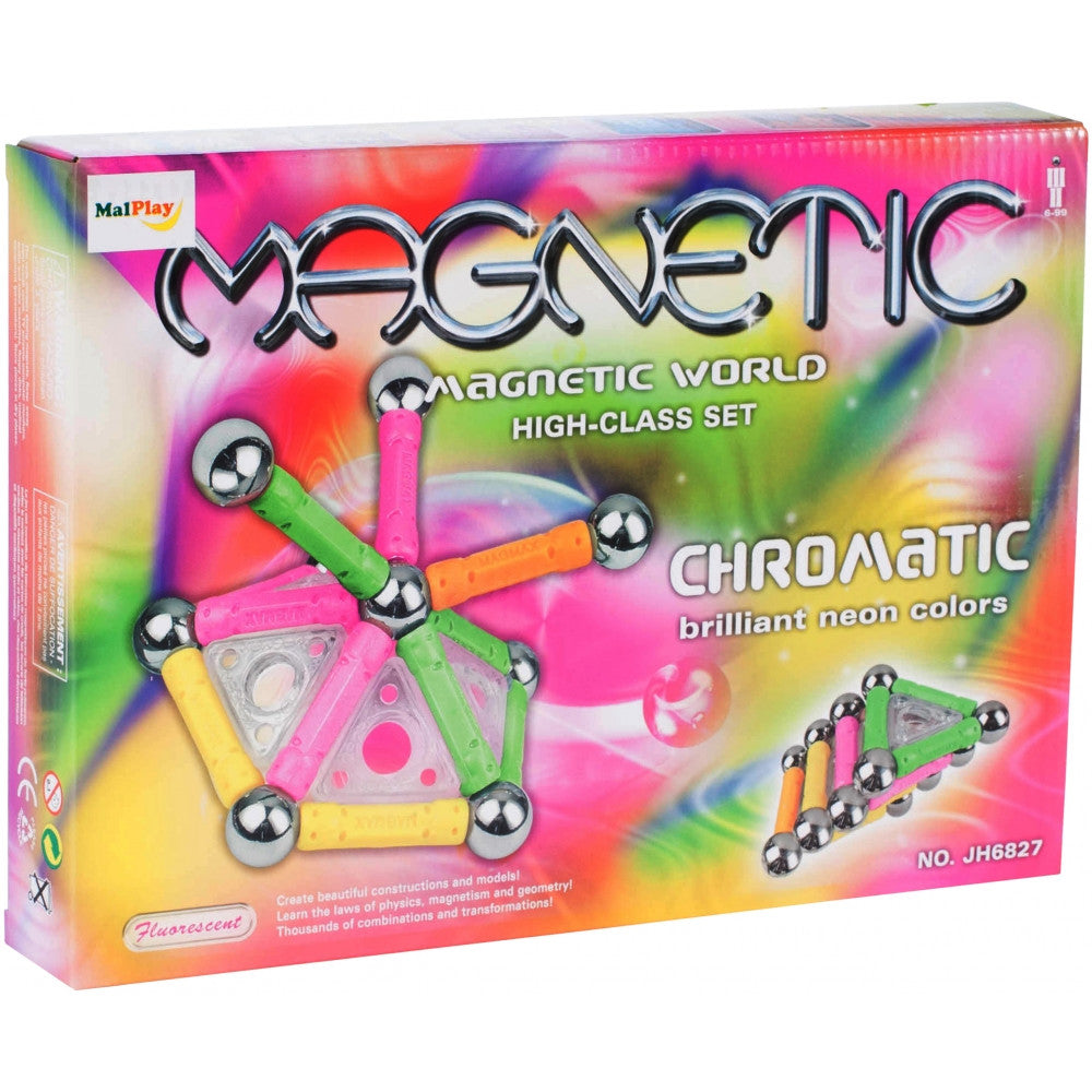Puzzle idealStore Magnetic, Multicolor, Stimulativ, Compus din 84 piese, Dezvolta Abilitatile Manuale, Gandirea Spatiala