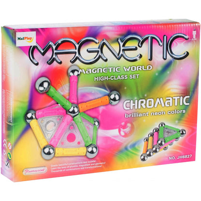 Puzzle idealStore Magnetic, Multicolor, Stimulativ, Compus din 84 piese, Dezvolta Abilitatile Manuale, Gandirea Spatiala