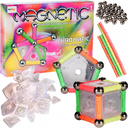 Puzzle idealStore Magnetic, Multicolor, Stimulativ, Compus din 84 piese, Dezvolta Abilitatile Manuale, Gandirea Spatiala