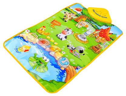 Centru de activitati tip covoras Interactiv idealStore Happy Farm Day, Diferite melodii corelate cu sunete ale animalelor, Control al volumului, Dezvolta imaginatia, creativitatea si stimuleaza simturile