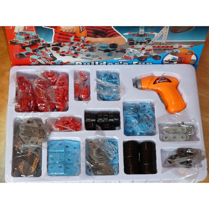 Set de constructie IDL Junior Block, Echipat cu 280 De Elemente ce le permite micutilor sa creeze diverse constructii jongland cu piesele dupa vointa lor, Ajuta la dezvoltarea capacitatilor de coordonare si sporeste imaginatia