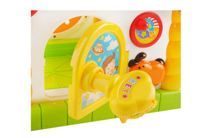 Cutie Muzicala My Little Lullaby cu Pian, Forme Geometrice, Luminite, Usa cu cheita, dimensiune 23x22,5x22cm, Multicolora