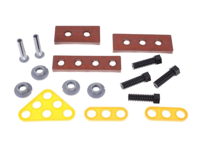 Mini valiza de scule interactiva idealSTORE The first constructor, Dimensiuni 36 x 7 x 58 cm, Include accesorii specifice ce permit dezvoltarea abilitatilor manuale