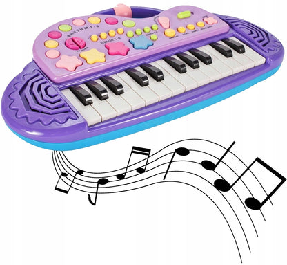 Orga Electronica Interactiva idealStore Let's Sing Pentru Copii, Portabila, Maner Confortabil, 29 Taste, 2 Difuzoare Incorporate, 8 Moduri Ritmice, 5 Melodii Preincarcate, Buton de Control al Volumului, Buton de Pornire/Oprire