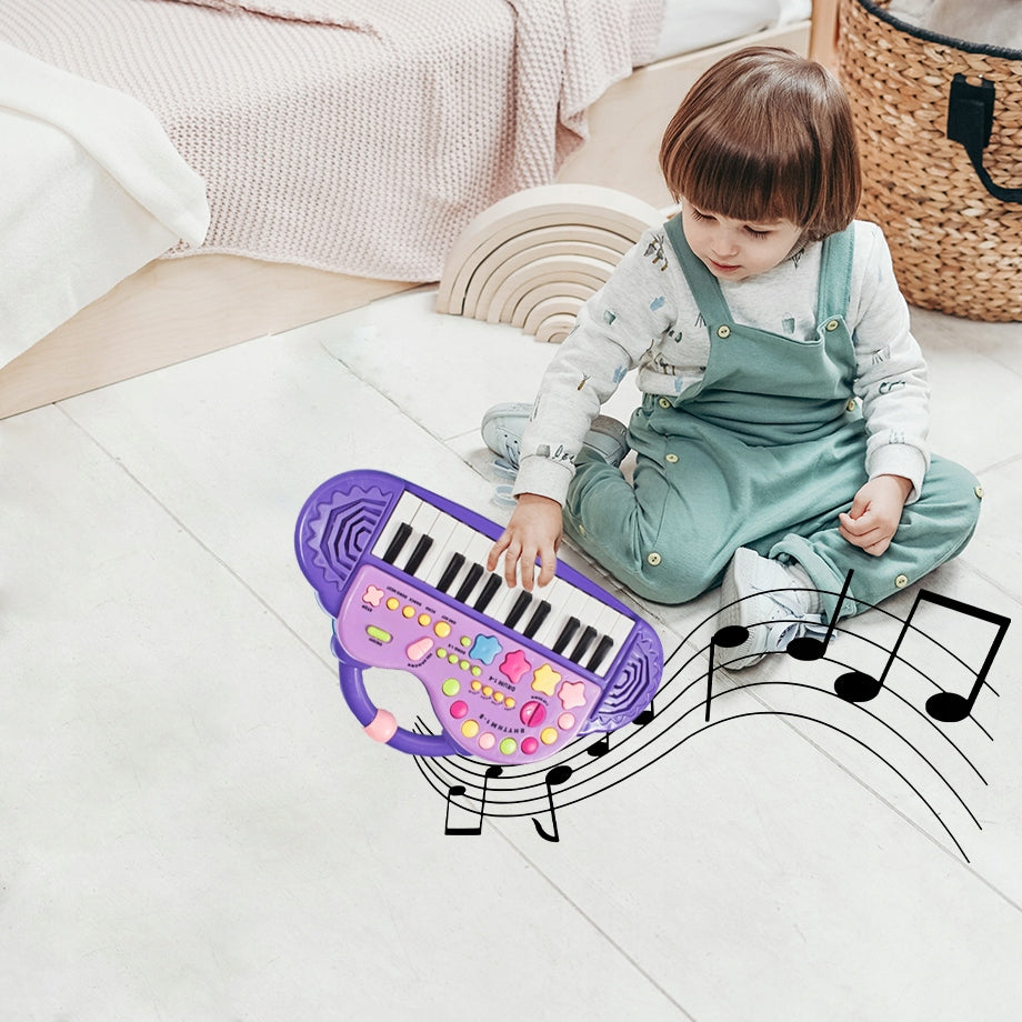 Orga Electronica Interactiva idealStore Let's Sing Pentru Copii, Portabila, Maner Confortabil, 29 Taste, 2 Difuzoare Incorporate, 8 Moduri Ritmice, 5 Melodii Preincarcate, Buton de Control al Volumului, Buton de Pornire/Oprire