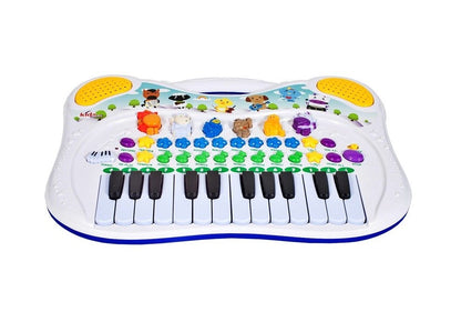 Orga electronica interactiva idealSTORE World Disney Animal, Dimensiuni 38.0 x 27.0 cm, Echipata cu 6 sunete de animale, 8 melodii vesele, Functie de inregistrare si redare, Design multifunctional