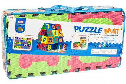 Puzzle Interactiv tip covor cu 26 Litere, Dimensiune litera 30x30 cm, Ajuta la dezvoltarea creativitatii si coordonarii Mana-Ochi pentru copii, Material :Burete, Culoare : Multicolor