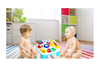 Centru de activitati interactiv 2 in 1 idealSTORE, Masuta cu Girafa, Accesorizat cu un panou cu diferite activitati interesante ce asigura dezvoltarea mobilitatii, Lumini si sunete