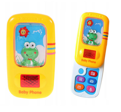 Telefon interactiv pentru copii IDL, CrazyFrog Phone, Dimensiuni 21 x 5.5 x 13 cm, Accesorizat cu sunete si lumina interioara, Echipat cu o interfata atractiva si un design atragator este accesoriul ideal pentru orice copil, Glisabil