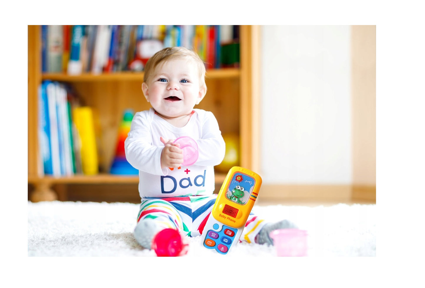 Telefon interactiv pentru copii IDL, CrazyFrog Phone, Dimensiuni 21 x 5.5 x 13 cm, Accesorizat cu sunete si lumina interioara, Echipat cu o interfata atractiva si un design atragator este accesoriul ideal pentru orice copil, Glisabil