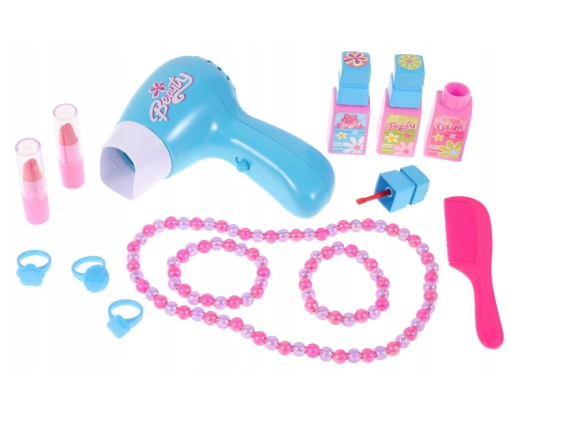 Masuta de Make-Up dedicata fetelor cu oglinda Rotativa, Accesorizata cu Muzica si Lumini, Multitudine de accesorii pentru infrumusetare ce reprezinta un joc de rol pentru formarea imaginii de printese a orcarei domnisoare